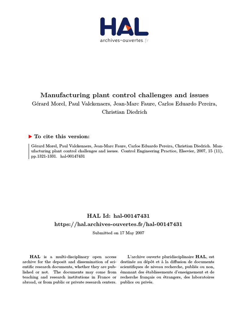 Manufacturing Control System | PDF | Formal Verification | Formal Methods