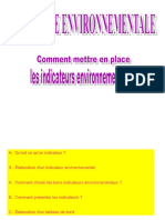 Les Indicateurs Environnementaux