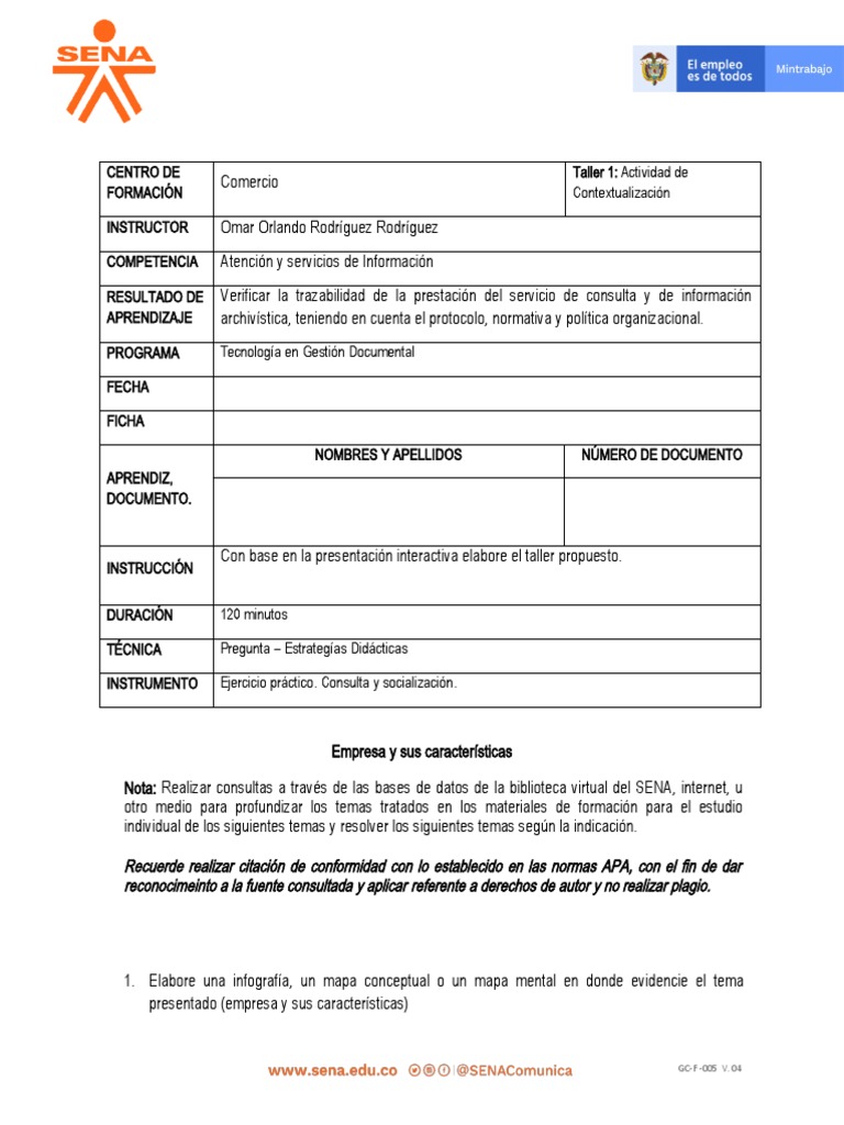 Taller 1 - Empresa | PDF | Crecimiento personal y profesional | Negocios