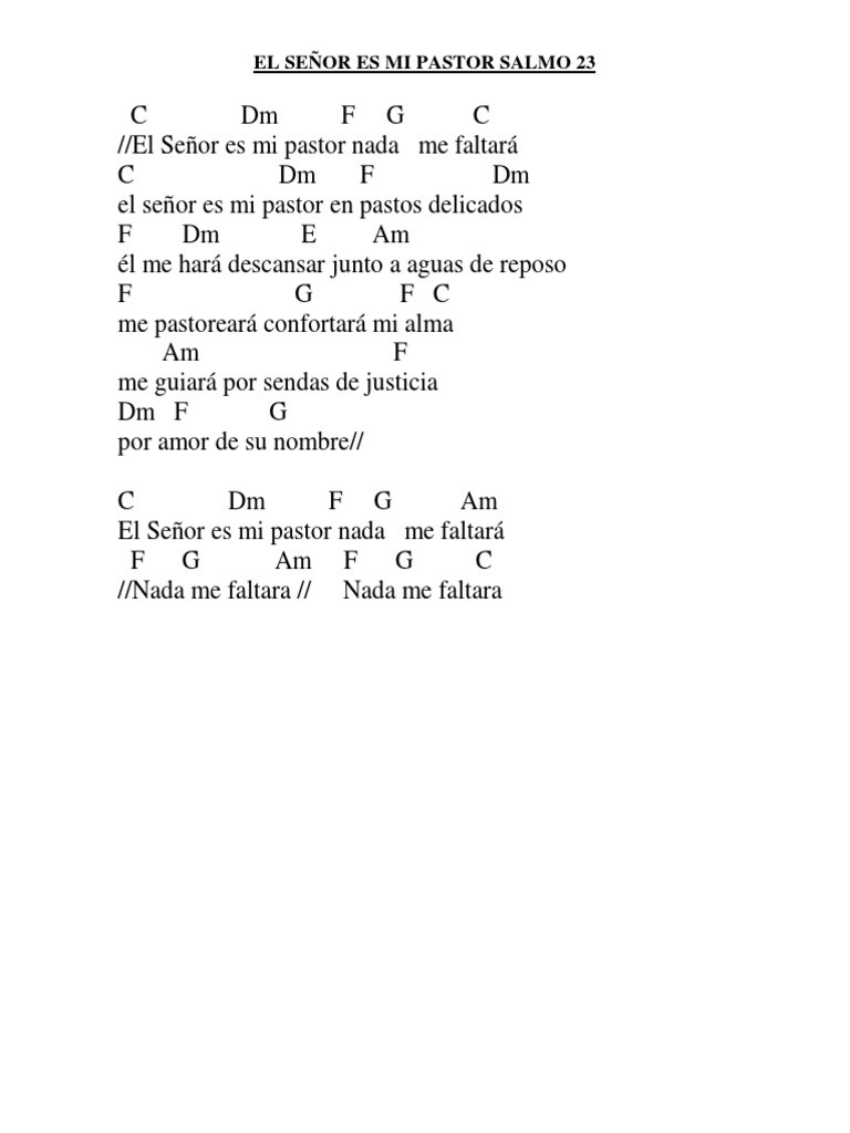 El Señor Es Mi Pastor Salmo 23 PDF | PDF