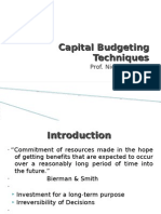 Capital Budgeting Techiques