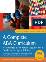 A Complete ABA Curriculum For Individuals On The Autism Spectrum With A Developmental Age of 1 4 Years Ebook