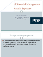 International Financial Management Economic Exposure: Presented by Priyanka Vijayan R E G N O: 3 4 3