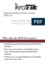 Mikrotik Certified Network Associate (Mtcna) : Bandar Lampung, Indonesia March 21St To 23Rd, 2014