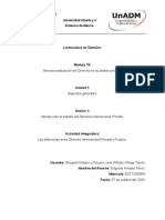 Licenciatura en Derecho.: Internacionalización Del Derecho en Su Ámbito Privado