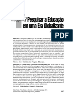 Pesquisar a Educação Em Uma Era Globalizante_Susan Roberstson e Roger Dale