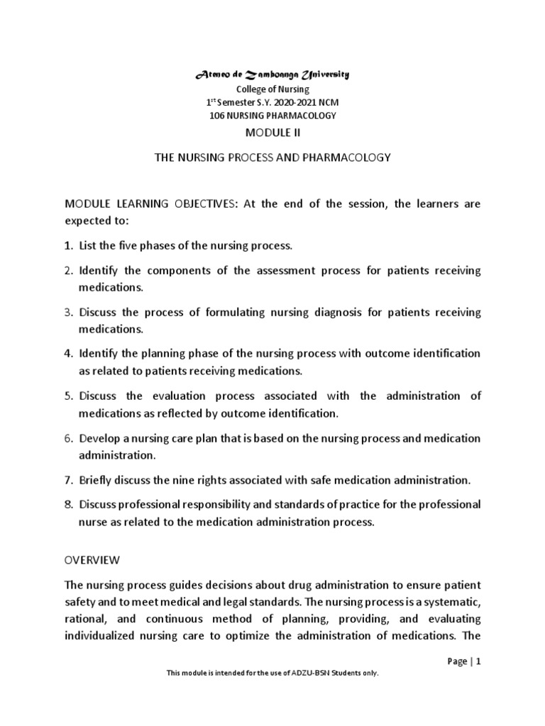 Pharma Module 2 Pdf Pdf Injection Medicine Nursing