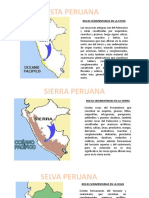 Rocas sedimentarias en las regiones naturales del Perú