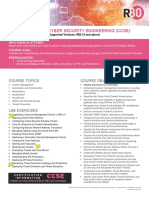 Check Point Cyber Security Engineering (Ccse) : Course Topics Course Objectives