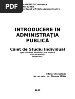 Introducere in Administratia Publica - An I, Sem I - Mina Simona