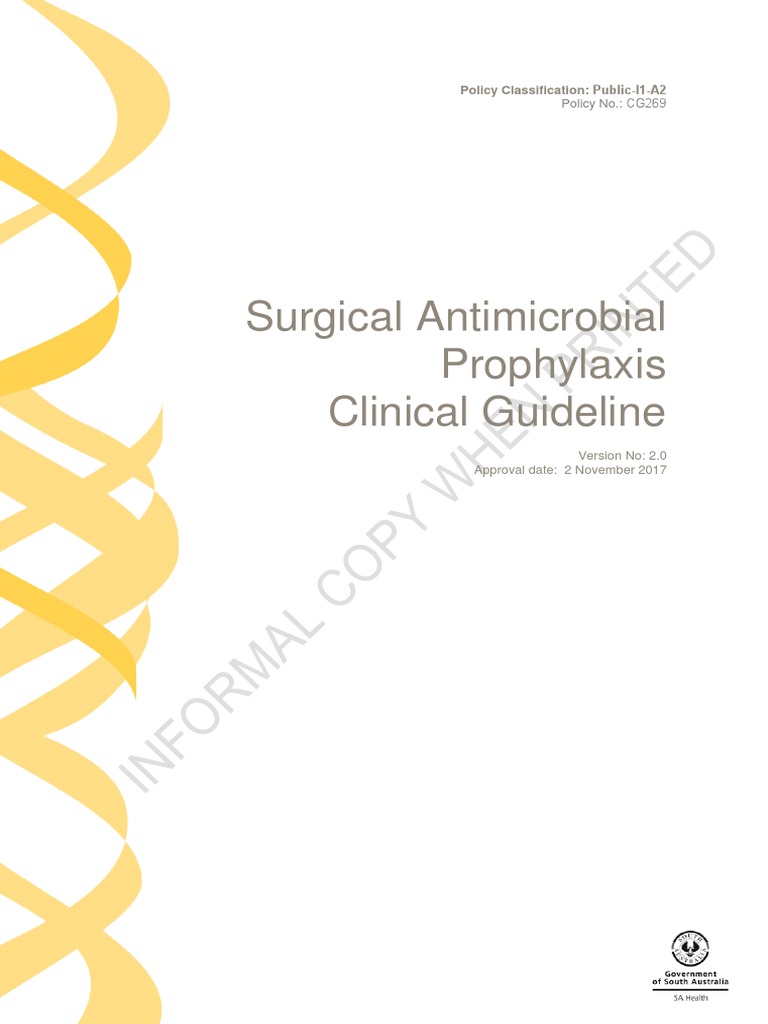 Surgical+Antimicrobial+Prophylaxis v2.0 23112017 PDF | PDF | Surgery ...
