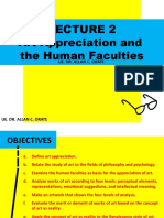 Art Appreciation and The Human Faculties: Ue. Dr. Allan C. Orate