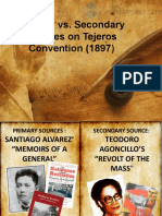 Primary vs. Secondary Sources On Tejeros Convention (1897