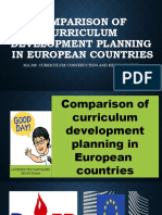 Comparison of Curriculum Development Planning in European Countries