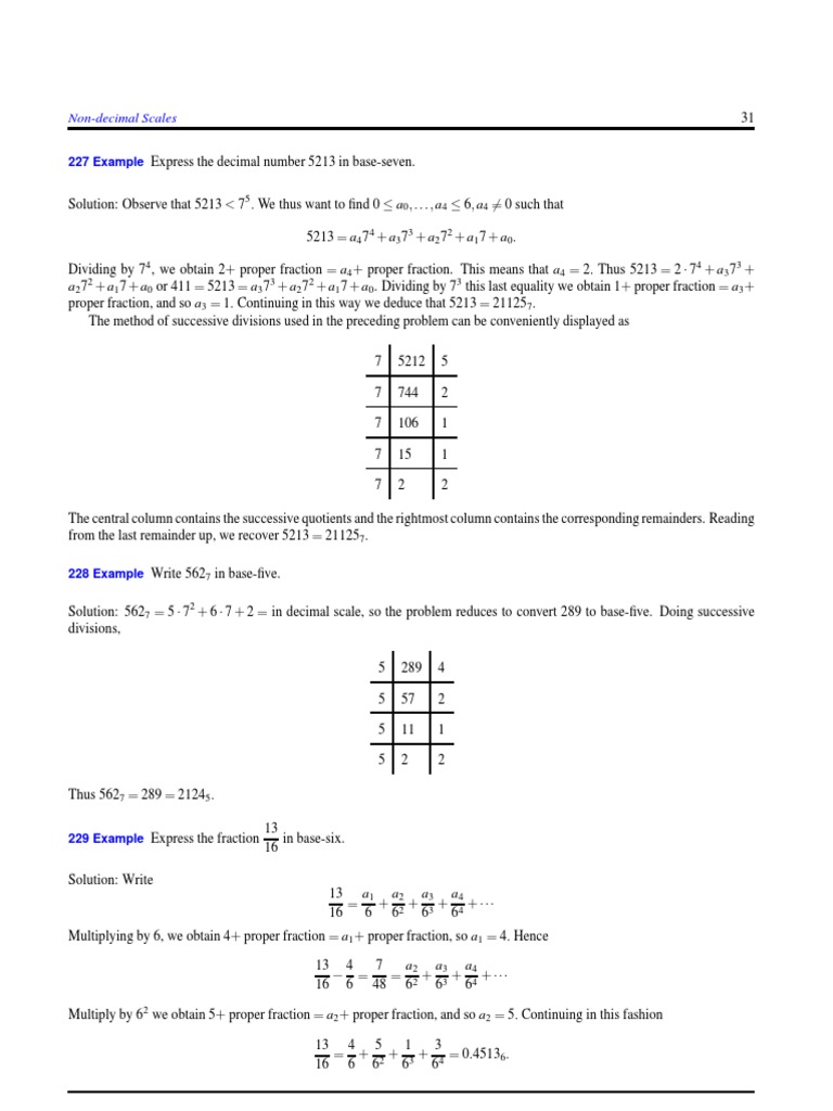 Converting Numbers to Non-decimal Bases | PDF | Fraction (Mathematics ...