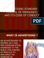 Advertising Standars Council of India (Asci) and Its Code of Conduct