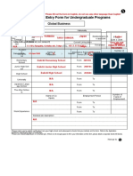 2021 April Semester International Student Entry Form For Undergraduate Programs