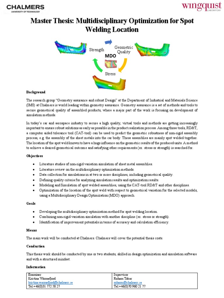 Multidisciplinary Optimization For Spot | PDF | Simulation ...