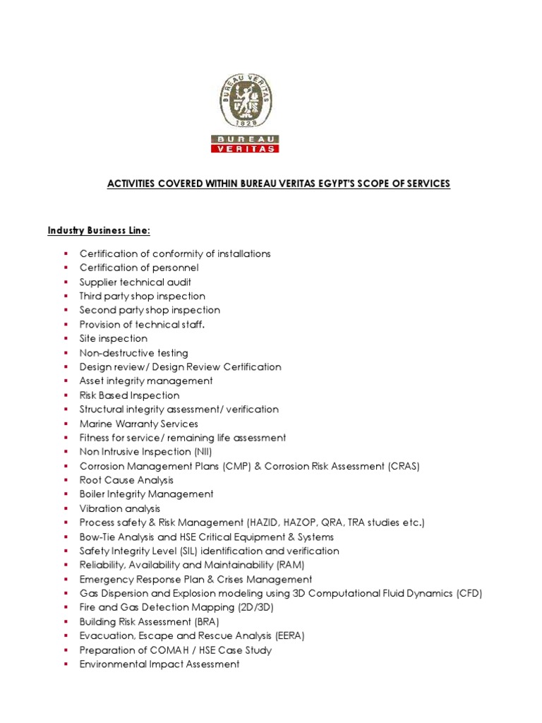 Our Services Rev. 1 PDF | PDF | Safety | Audit