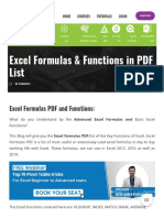 Excel Formulas and Functions PDF Guide