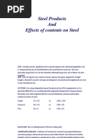 Steel Products and Effects of Contents On Steel