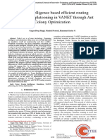 Swarm Intelligence Based Efficient Routing Algorithm For Platooning in VANET Through Ant Colony Optimization