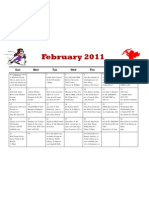 February Calendar 2011