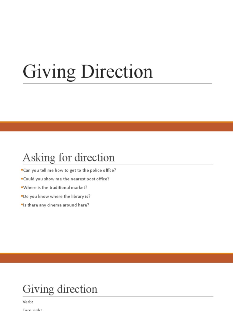 How to Ask and Give Directions | PDF