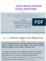 Shariáh Group 2 Report. Rights and Obligations Between Husband and Wife