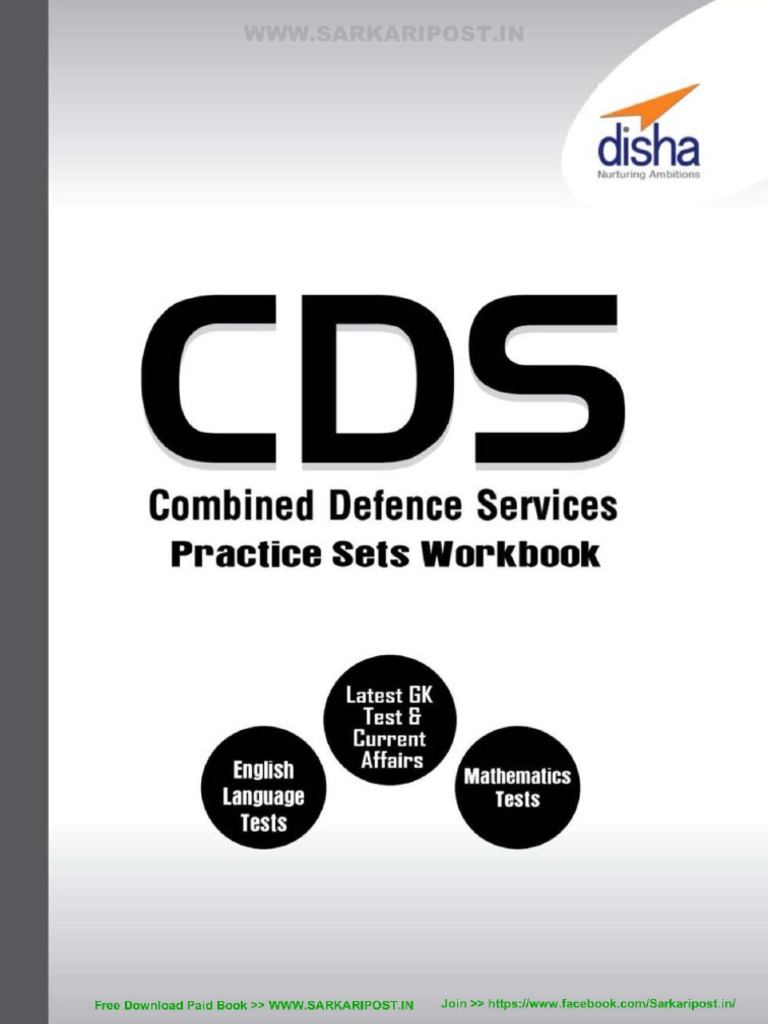 CDS Combined Defence Services 5 Practice Sets Workbook PDF | PDF