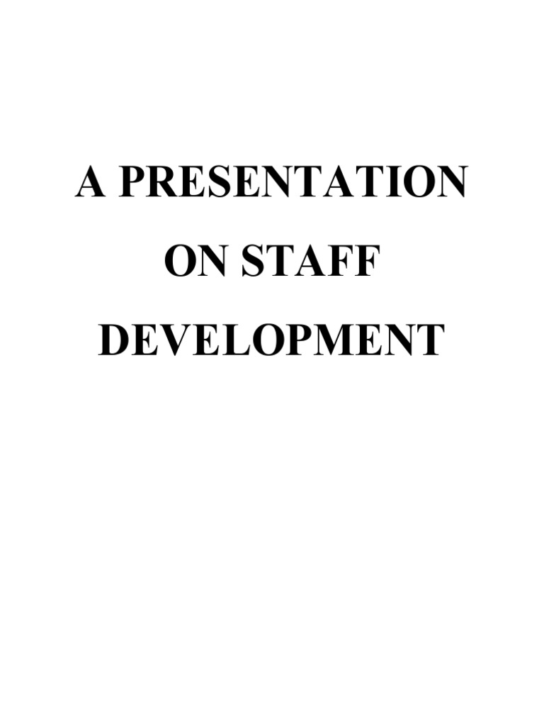 Staff Development PDF Nursing Employment