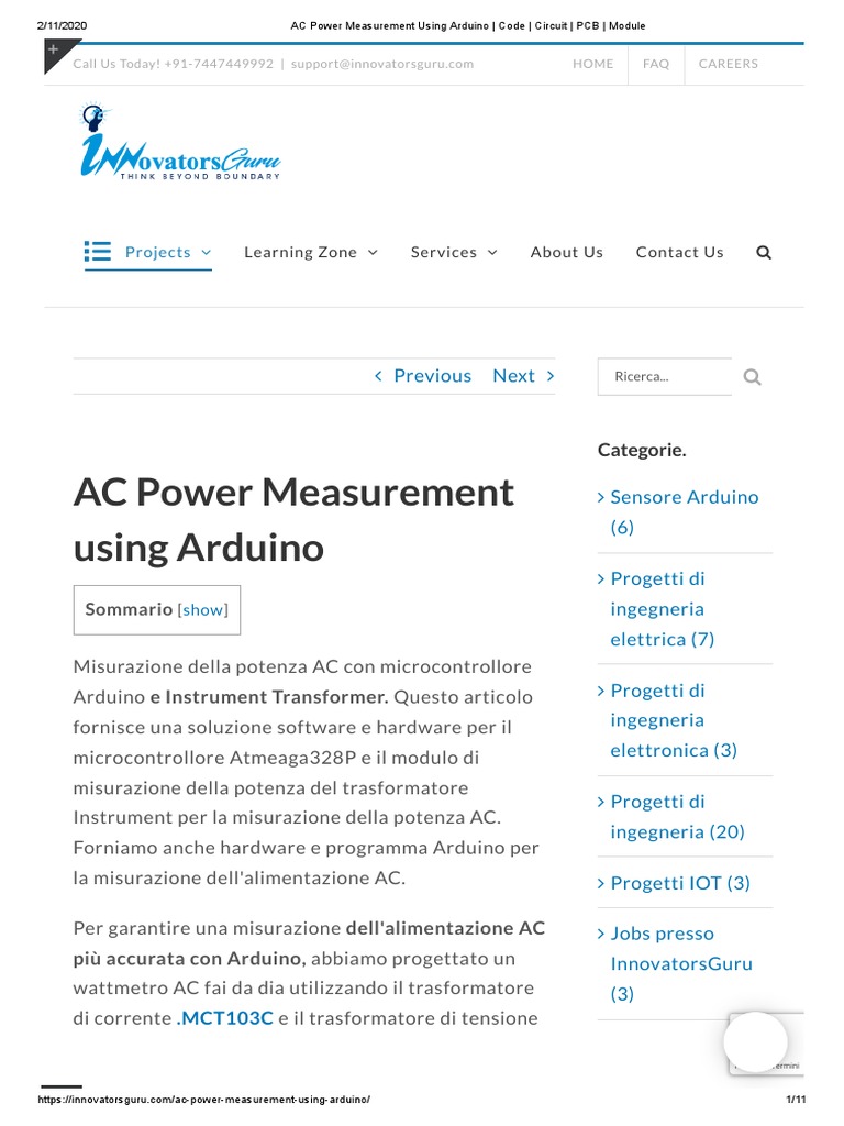 AC Power Measurement Using Arduino Code Circuit PCB Module PDF