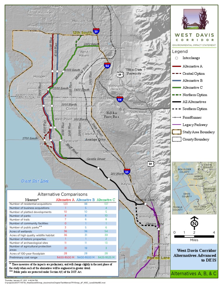 West Davis Corridor Map | Nature