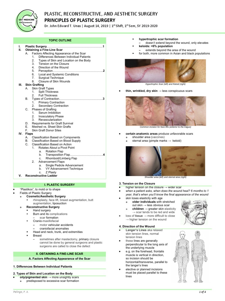 Principles of Plastic Surgery Overview | PDF | Plastic Surgery | Scar