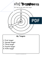 (Pupil's) Targets Here: 1. First Target 2. Second Target 3. Third Target 4. Fourth Target 5. Fifth Target