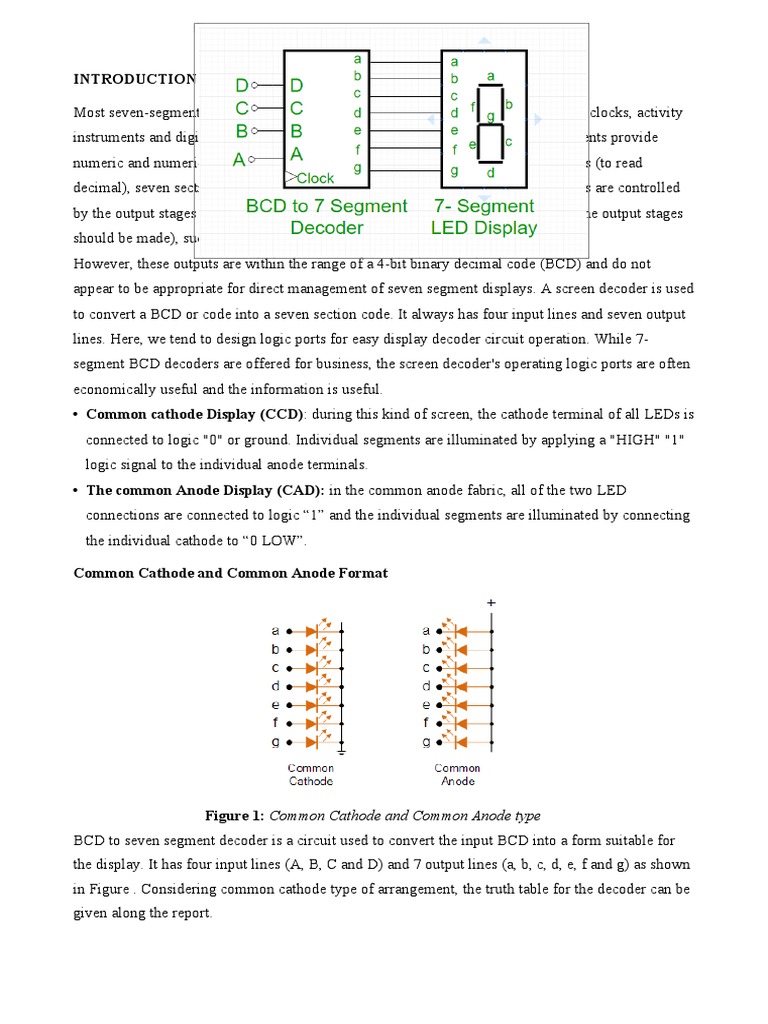 7 Segment Display Introduction | PDF | Electronic Circuits | Logic Gate