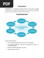 Discussion On Procurement.