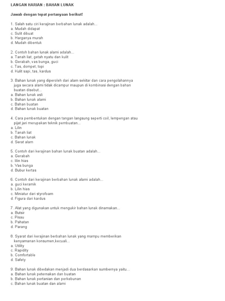Ulangan Harian Pdf