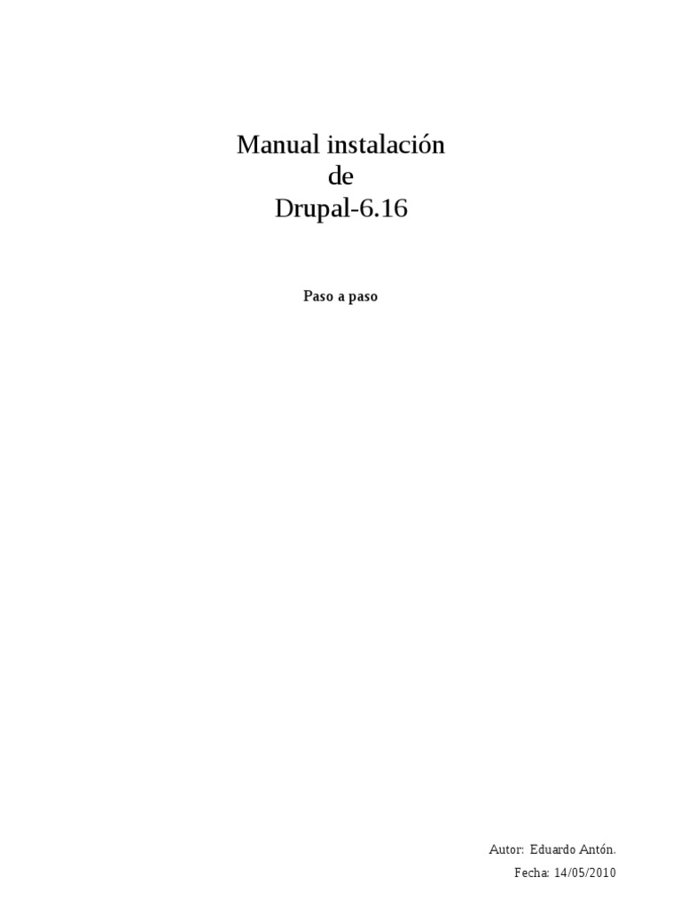 Manual Xampp-Drupal | PDF | Drupal | Servidor HTTP Apache