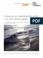 Rapport - Analyser Av Vaxtskyddsmedel I Ra Och Dricksvatten - 161128