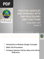 Lesson5 - Procedures and Modules