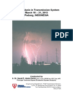 Fault Analysis in Transmission System - Padang Sumatera 2013