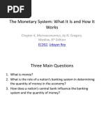 The Monetary System: What It Is and How It Works: Chapter 4, Macroeconomics, by N. Gregory Mankiw, 8 Edition