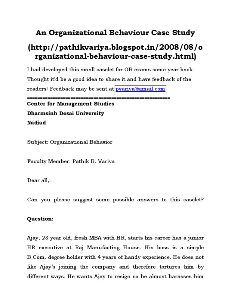 An - Organizational - Behaviour - Case - Study-Employee Vs Manager ...