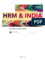 Evolution of HRM in INDIA
