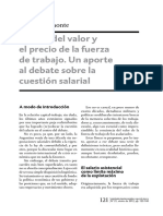 CREMONTE, Matías. Acerca Del Valor y El Precio de La Fuerza de Trabajo PDF