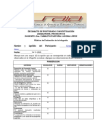 Rúbrica de Evaluación de La Infografía Enrico Alberth Eletto Sivira