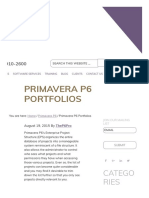 Primavera P6 Portfolios - Ten Six Consulting