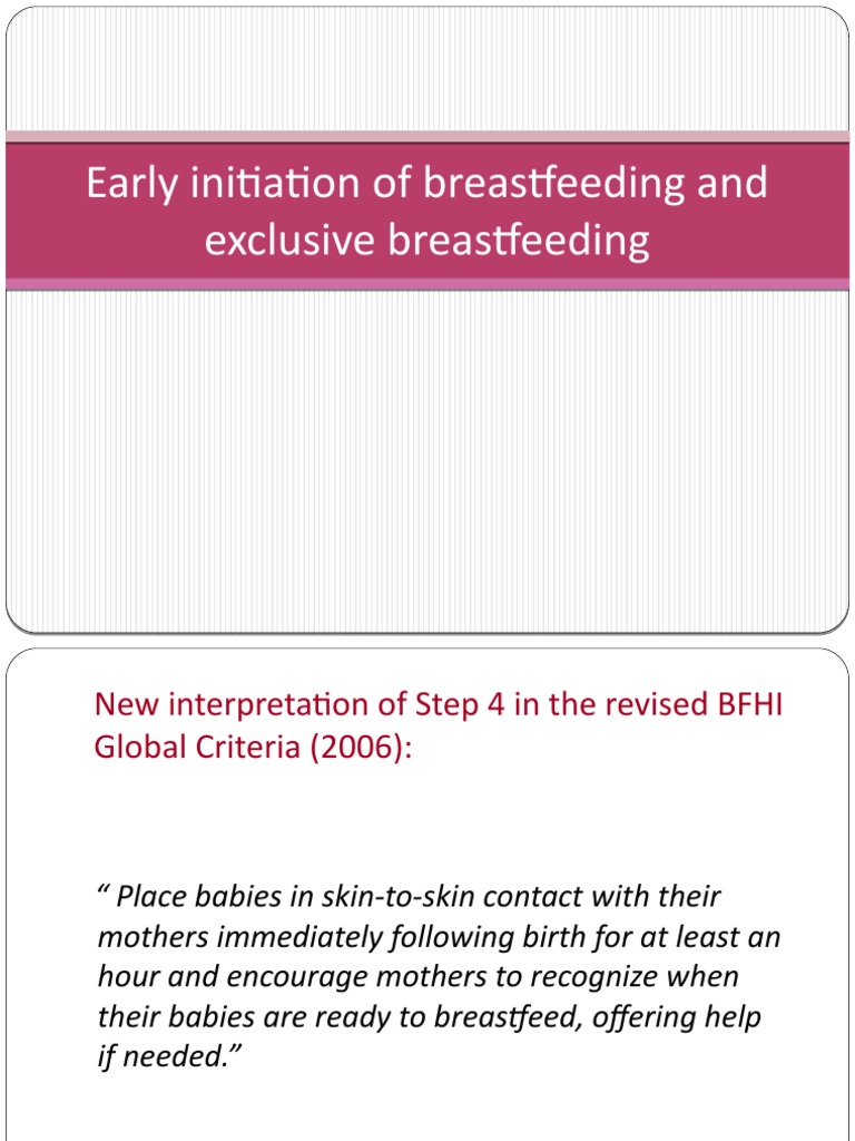 Early Initiation of Breastfeeding and Exclusive Breastfeeding PDF