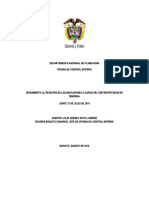 Informe Seguimiento A Metas Sinergia A Cargo Del DNP I Sem 2018